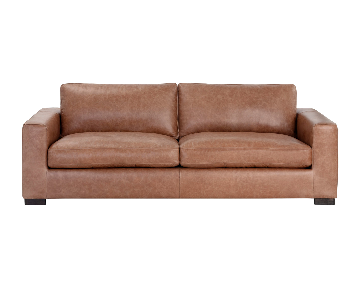 NAHLA BAYLOR SOFA - MARSEILLE CAMEL LEATHER