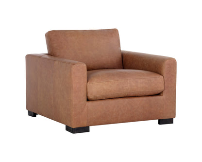 NAHLA BAYLOR ARMCHAIR - MARSEILLE CAMEL LEATHER