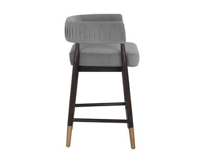 NAHLA CALLEM COUNTER STOOL - ANTONIO CHARCOAL