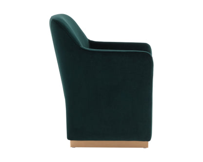 NAHLA JAIME DINING ARMCHAIR - MEG DARK EMERALD