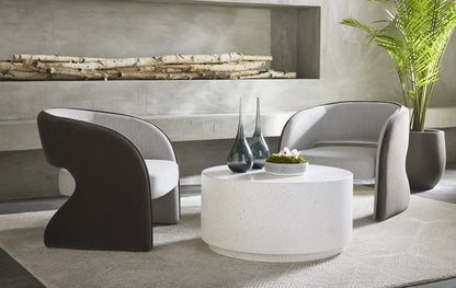 NAHLA ROSALIA LOUNGE CHAIR - MINA LIGHT GREY / MEG ASH