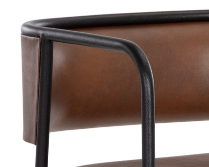 NAHLA BRENAN COUNTER STOOL - BRAVO COGNAC