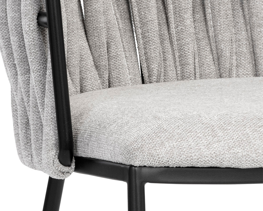 NAHLA SARAI DINING ARMCHAIR - BELFAST HEATHER GREY