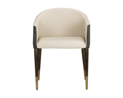 NAHLA KYLIN DINING ARMCHAIR - DILLON CREAM / BRAVO ASH