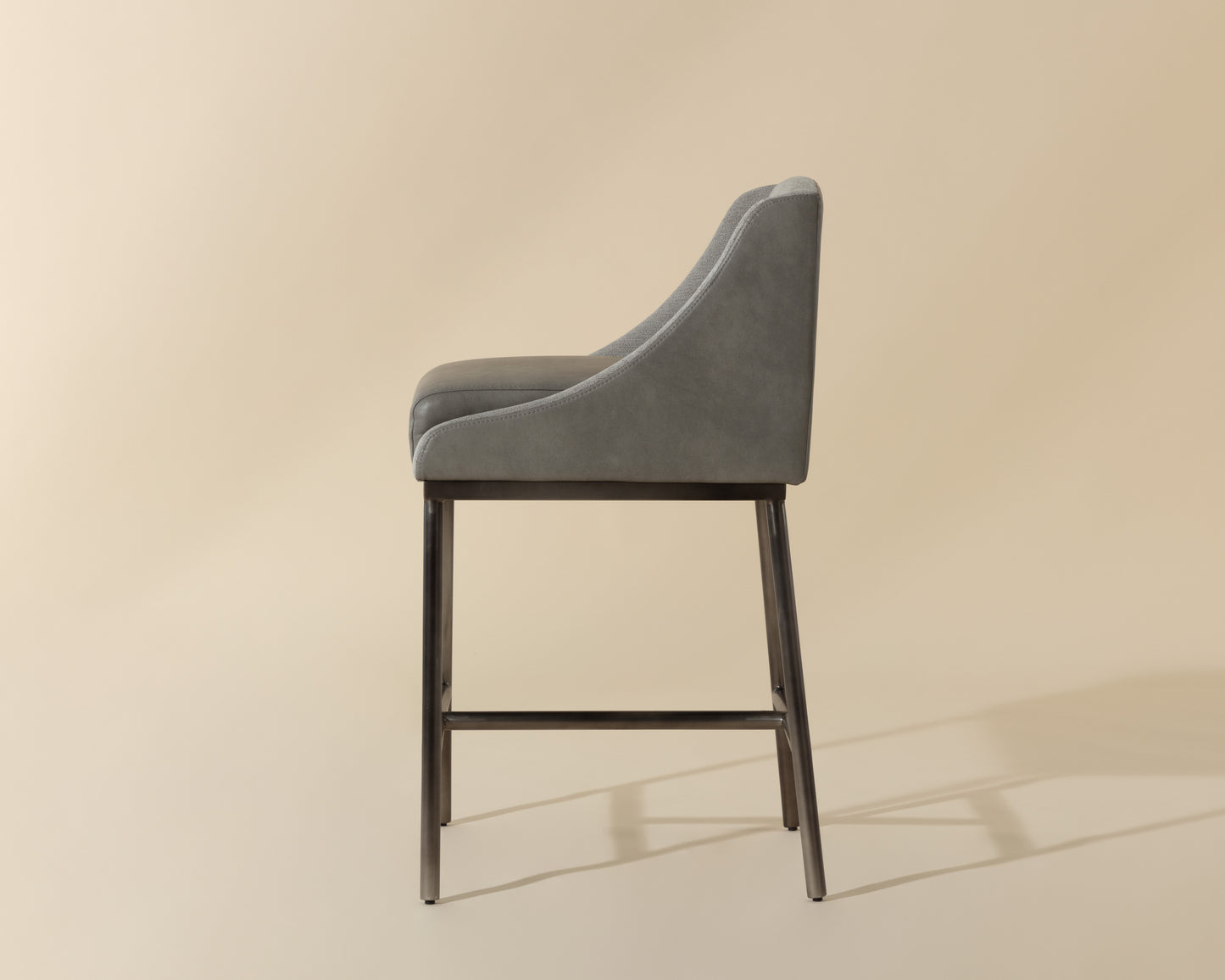 NAHLA DALARY COUNTER STOOL - BRAVO METAL / POLO CLUB STONE