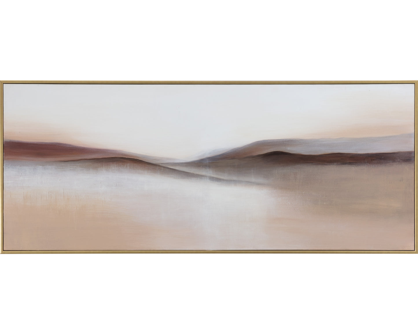 NAHLA DESERT SANDS - 72" X 30" - GOLD FLOATER FRAME
