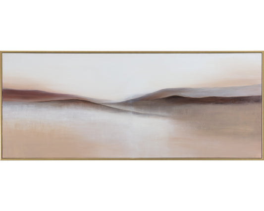 NAHLA DESERT SANDS - 72" X 30" - GOLD FLOATER FRAME