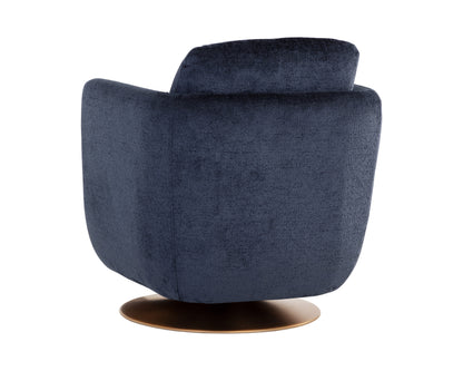 NAHLA GILLEY SWIVEL LOUNGE CHAIR - BERGEN NAVY