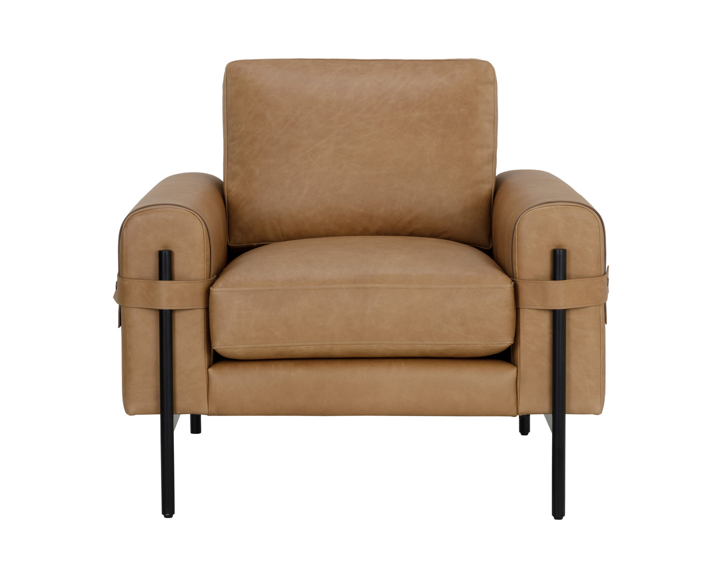 NAHLA CAMUS ARMCHAIR - LUDLOW SESAME LEATHER