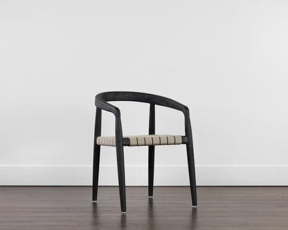 NAHLA CAYMAN DINING ARMCHAIR - CHARCOAL