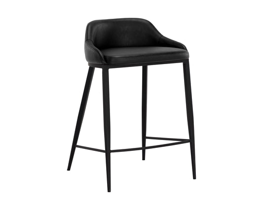 NAHLA ASTRA COUNTER STOOL - BLACK - NIGHTFALL BLACK