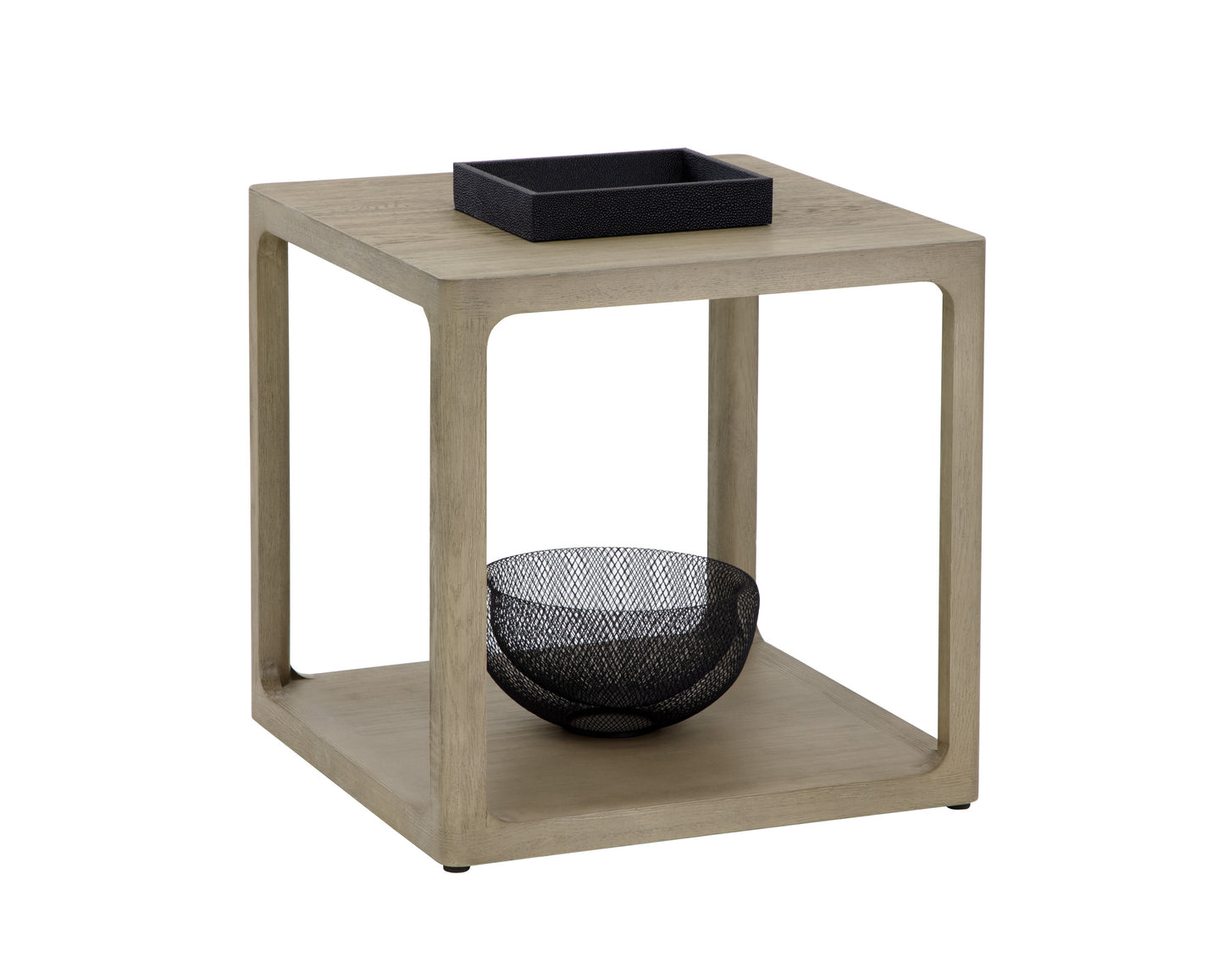 NAHLA DONCASTER SIDE TABLE - SMOKE GREY
