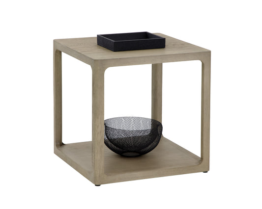 NAHLA DONCASTER SIDE TABLE - SMOKE GREY