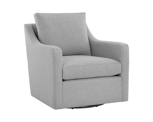 NAHLA BRIANNA SWIVEL LOUNGE CHAIR - LIV DOVE