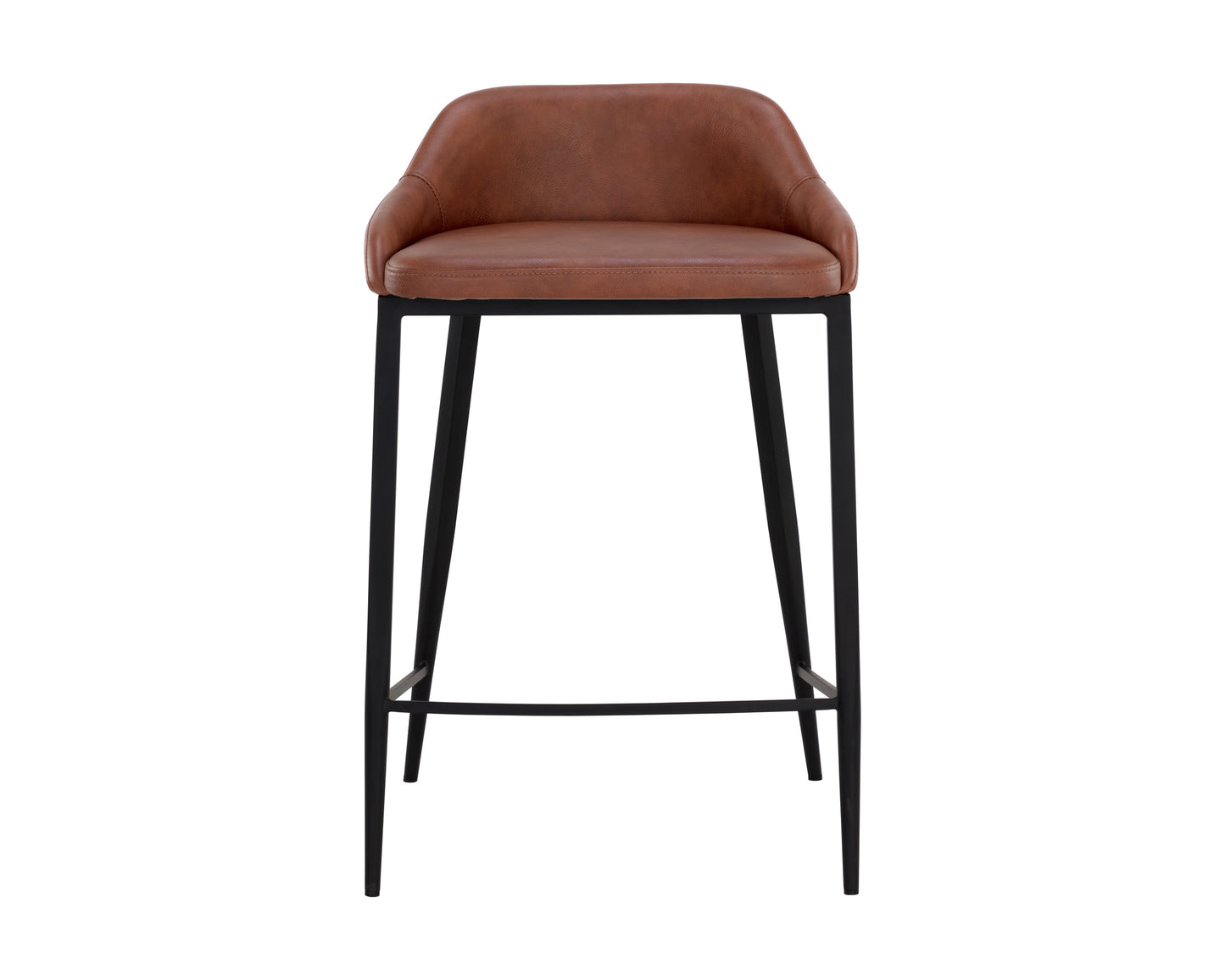 NAHLA ASTRA COUNTER STOOL - BLACK - CINNAMON BROWN
