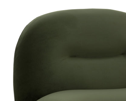 NAHLA FRANZE SWIVEL LOUNGE CHAIR - MOSS GREEN