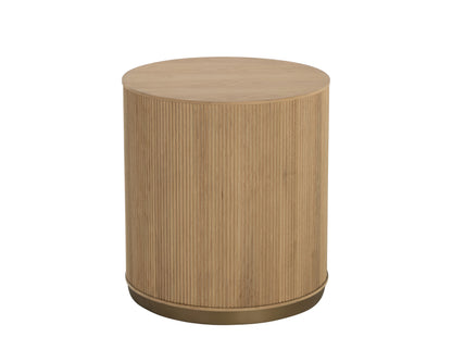 NAHLA KALLA SIDE TABLE - RUSTIC OAK