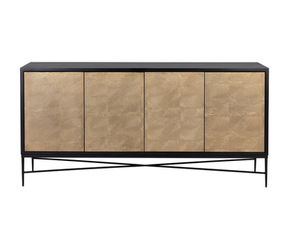 NAHLA ALGARVE SIDEBOARD - BLACK / CHAMPAGNE GOLD