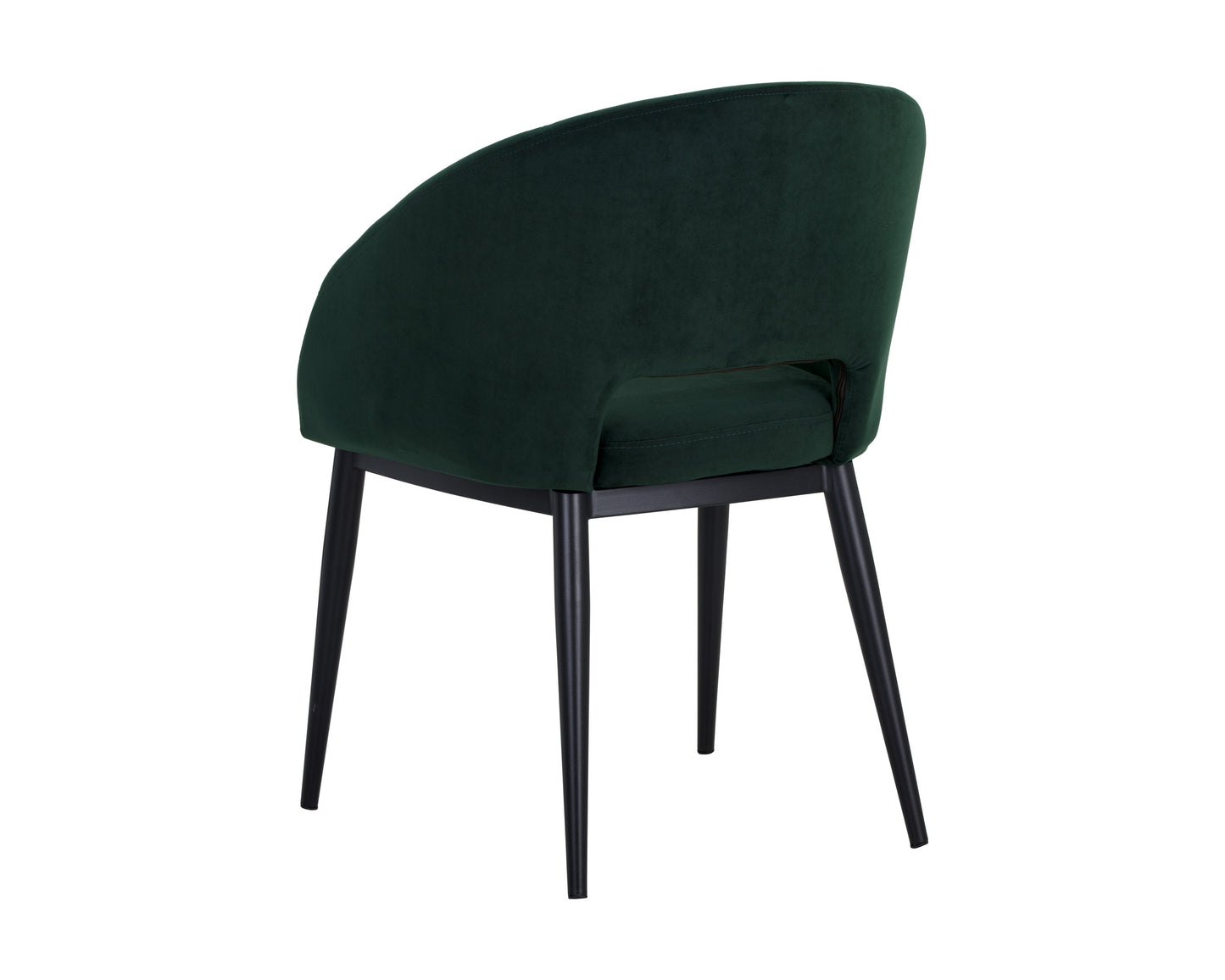 NAHLA THATCHER DINING ARMCHAIR - BLACK - DEEP GREEN SKY