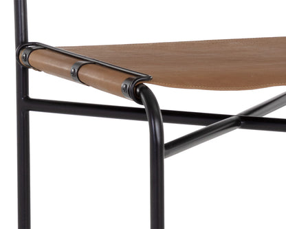 NAHLA CORRIGAN BARSTOOL - COGNAC LEATHER