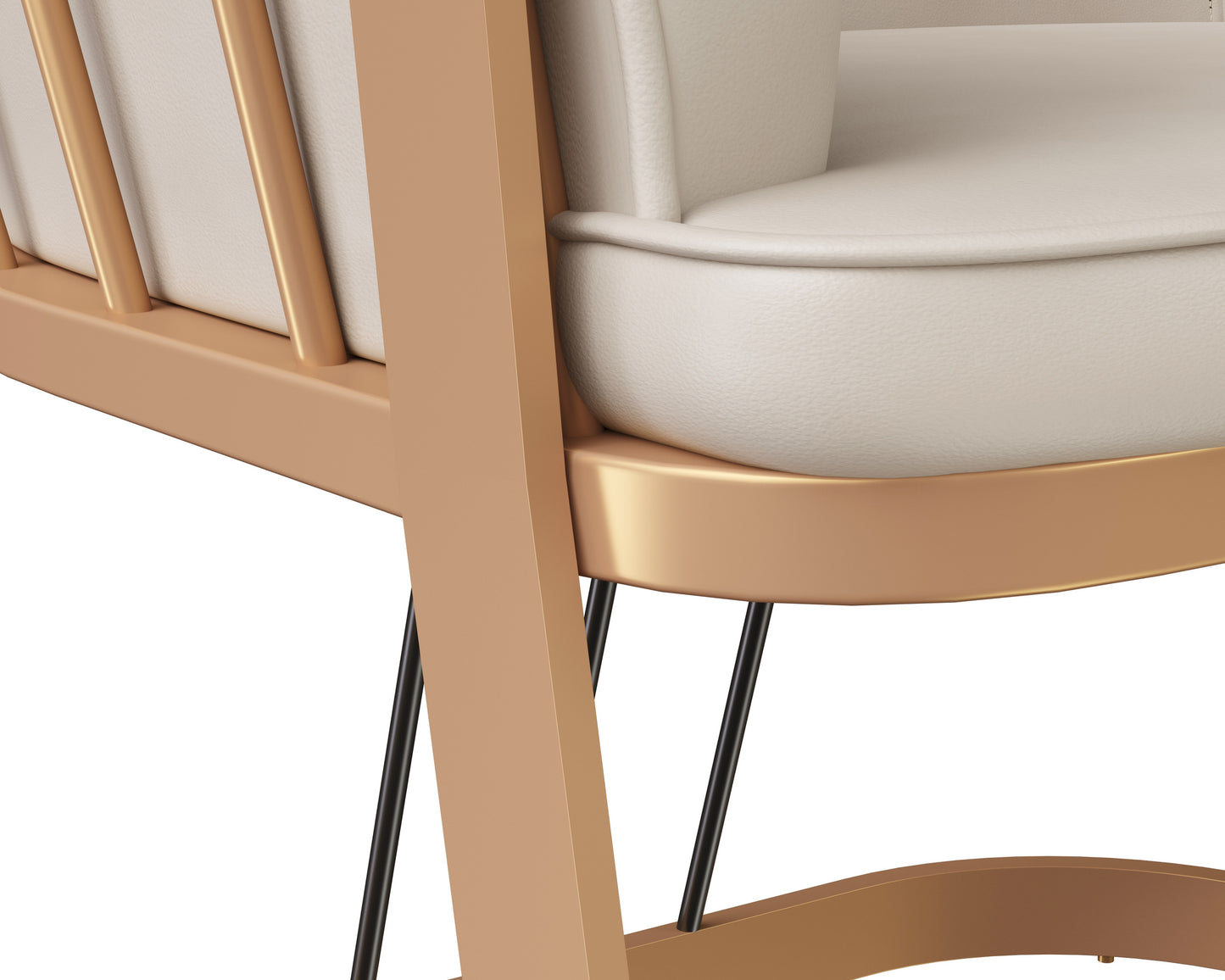 NAHLA CAILY LOUNGE CHAIR - BRAVO CREAM