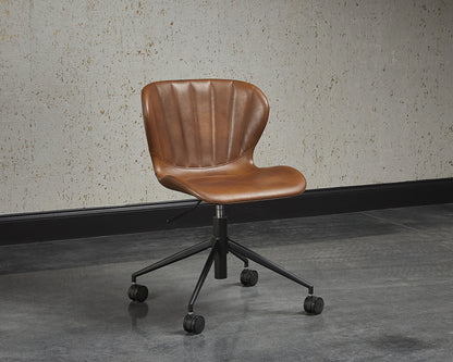 NAHLA ARABELLA OFFICE CHAIR - BRAVO COGNAC