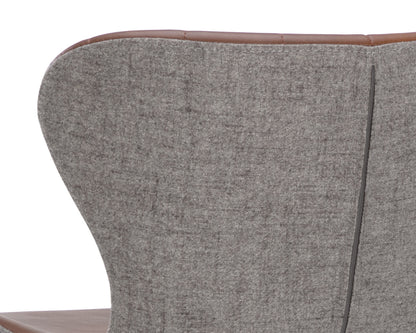 NAHLA ARABELLA COUNTER STOOL - BRAVO COGNAC / NOVEMBER GREY