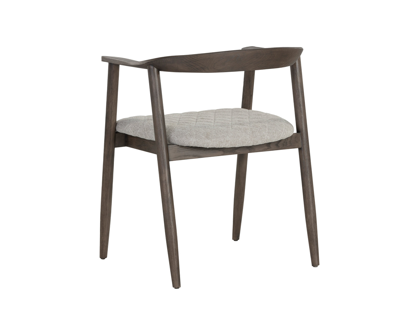 NAHLA JEREMY DINING ARMCHAIR - DARK BROWN - BELFAST HEATHER GREY