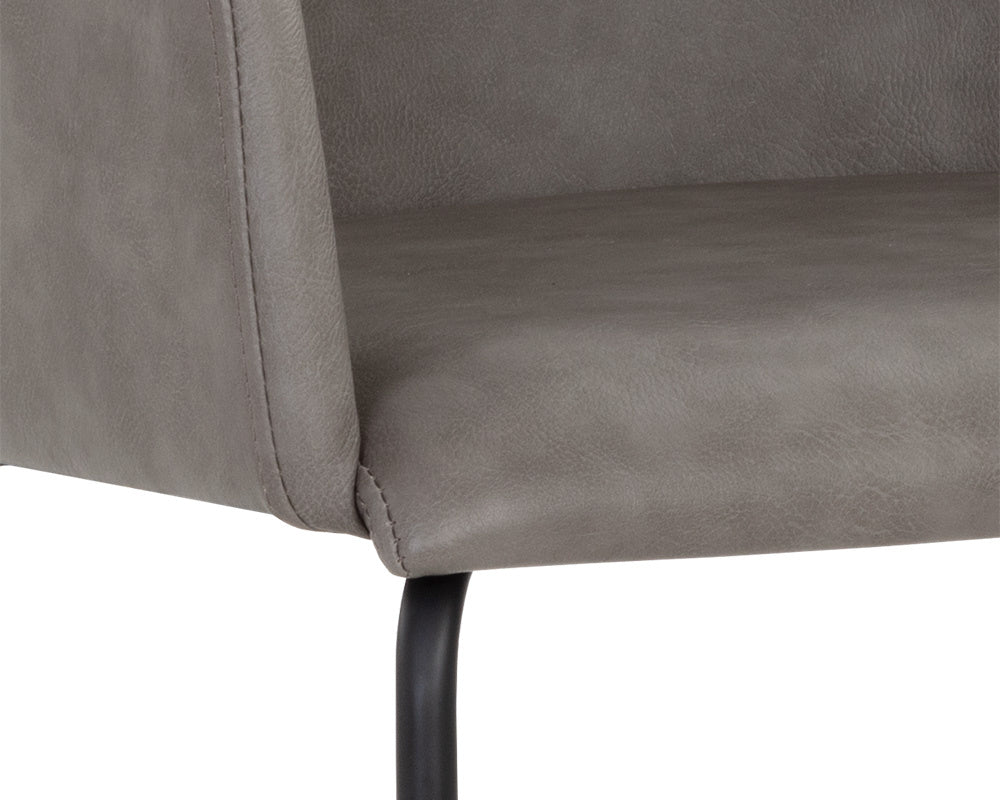 NAHLA HENSLEY DINING ARMCHAIR - DAWN GREY