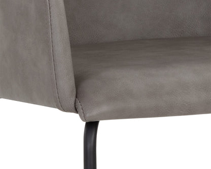 NAHLA HENSLEY DINING ARMCHAIR - DAWN GREY