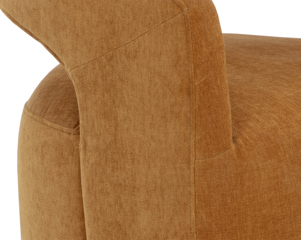 NAHLA LLORET WHEELED DINING ARMCHAIR - DANNY AMBER