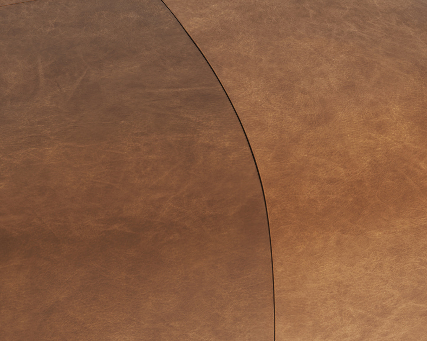 NAHLA ELIO OTTOMAN - COGNAC LEATHER
