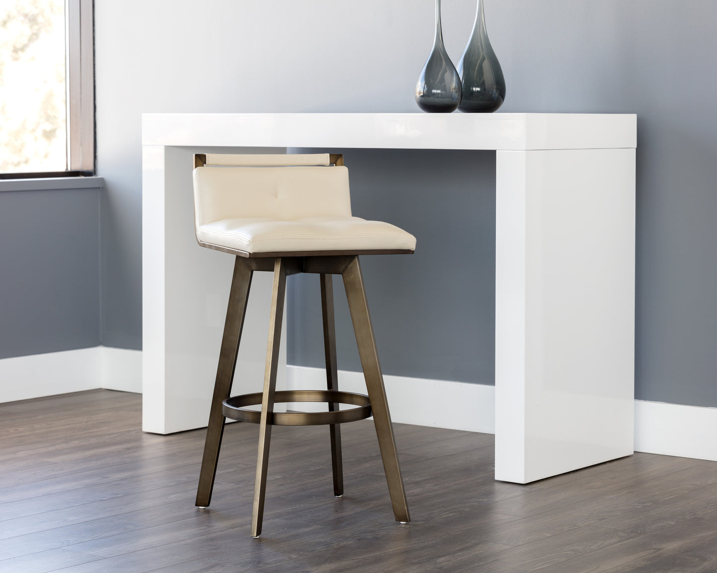 NAHLA ARIZONA SWIVEL BARSTOOL - CASTILLO CREAM