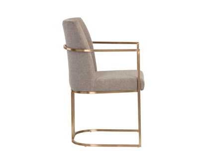 NAHLA RAYLA DINING ARMCHAIR - BELFAST OYSTER SHELL