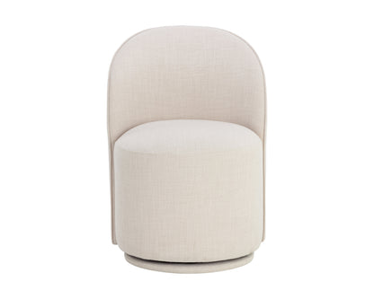 NAHLA CAVOLI SWIVEL DINING CHAIR - EFFIE LINEN