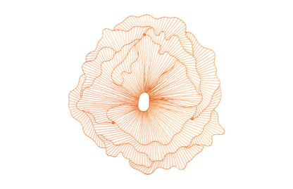 Poppy Flower Wall Art, Copper, LG