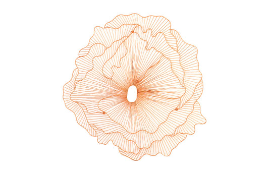 Poppy Flower Wall Art, Copper, LG