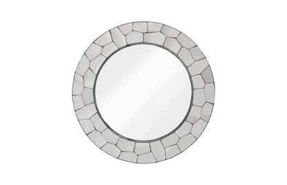 Crazy Cut Mirror, Round, Stainless Steel