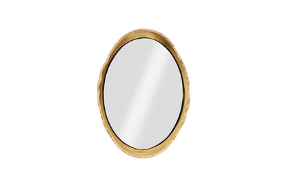 Broken Egg Mirror, Black and Gold Leaf