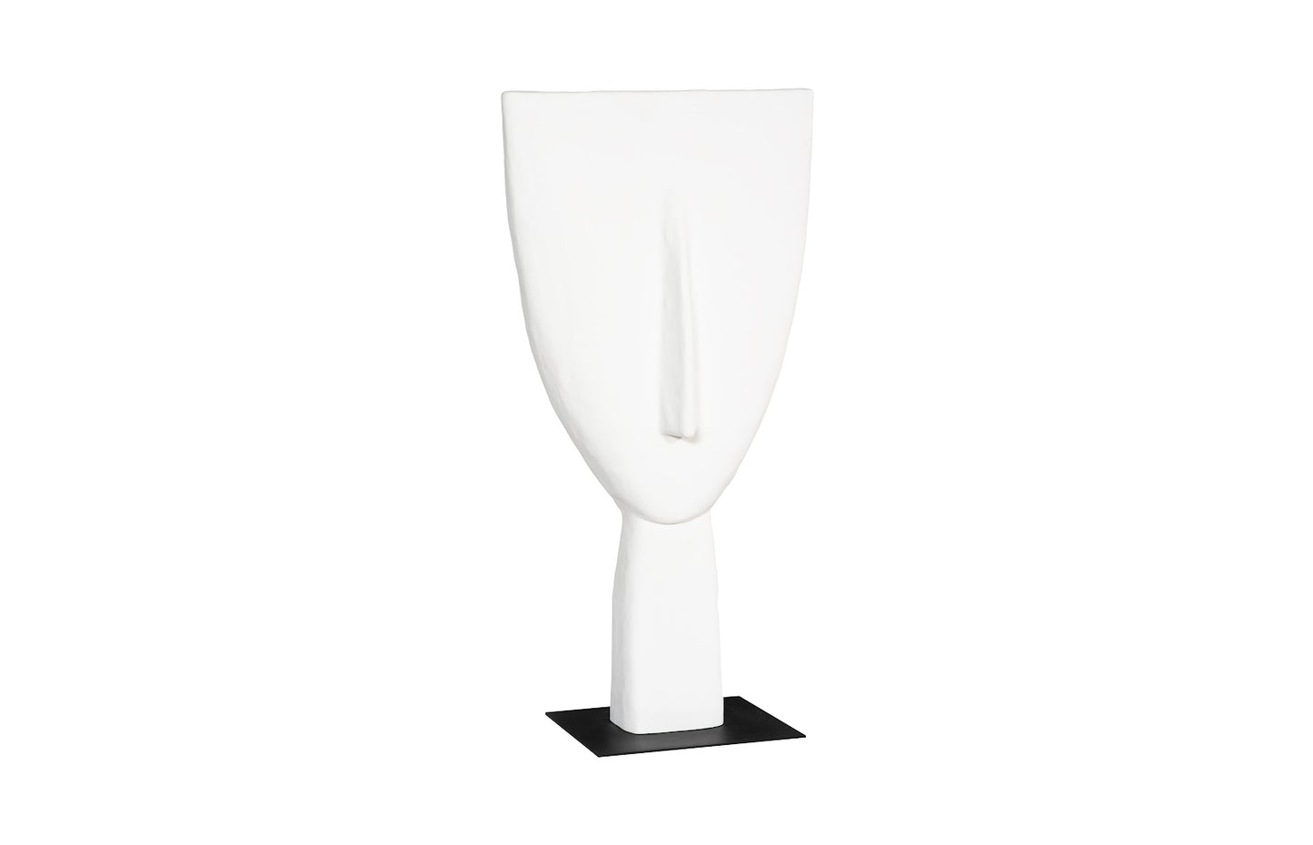Cycladic Head Sculpture, Wide, White, Large