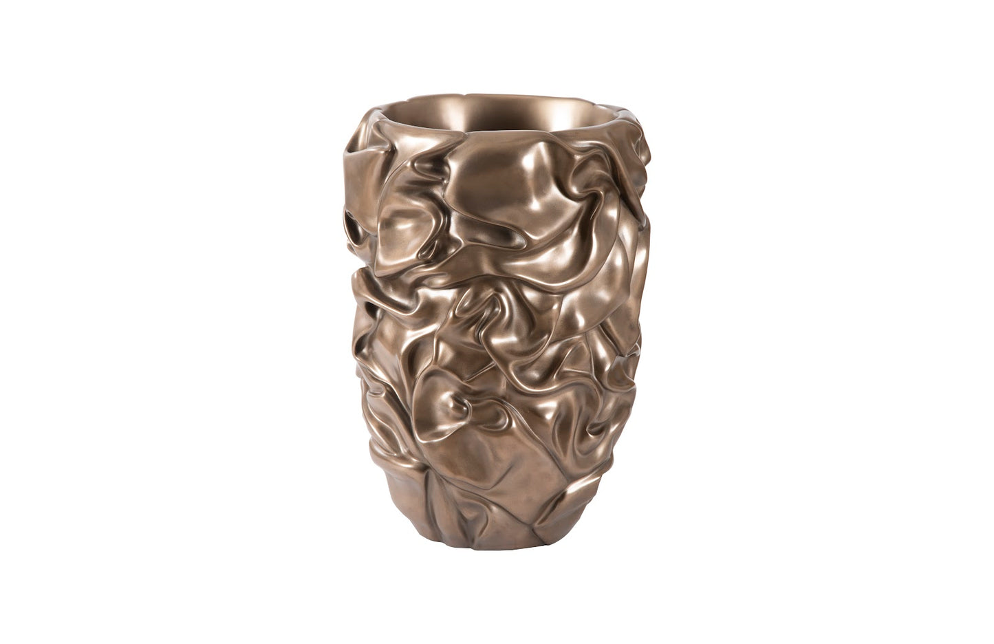 Drape Planter, Polished Bronze