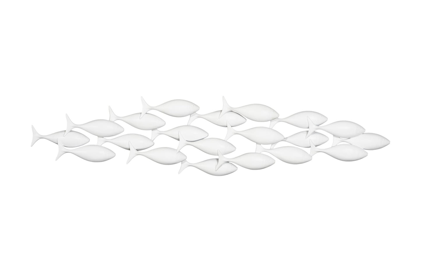 School of Fish Wall Art, Matte White