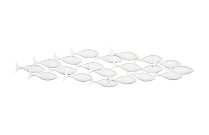School of Fish Wall Art, Matte White