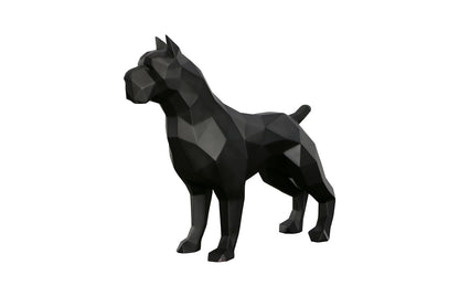 Pitbull Facet Sculpture, Matte Black