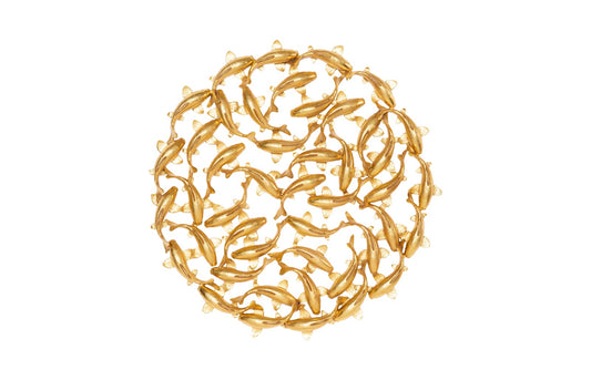 Koi Wall Art, Gold Leaf
