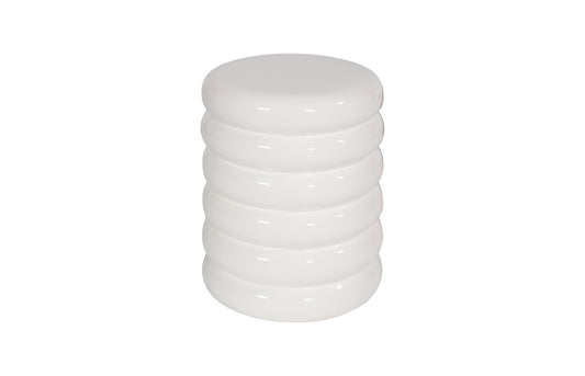 Ribbed Stool, Gel Coat White