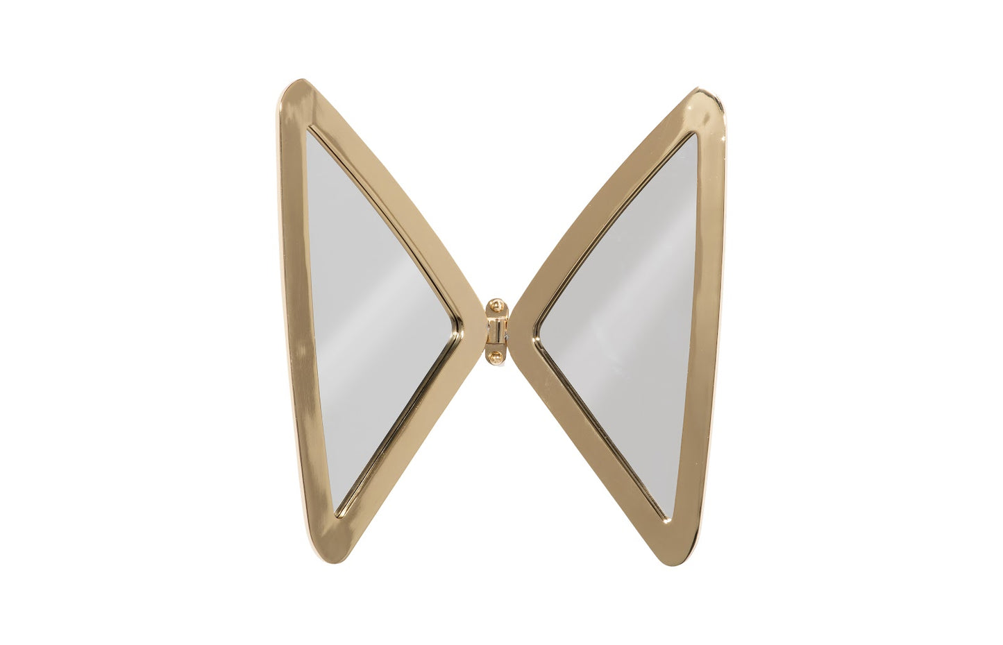 Butterfly Mirror, Plated Brass Finish