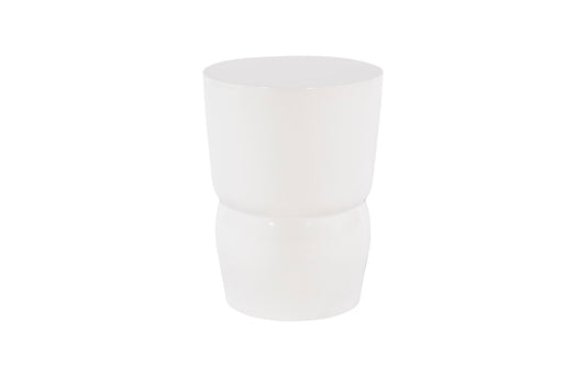 Carved Stool, Gel Coat White