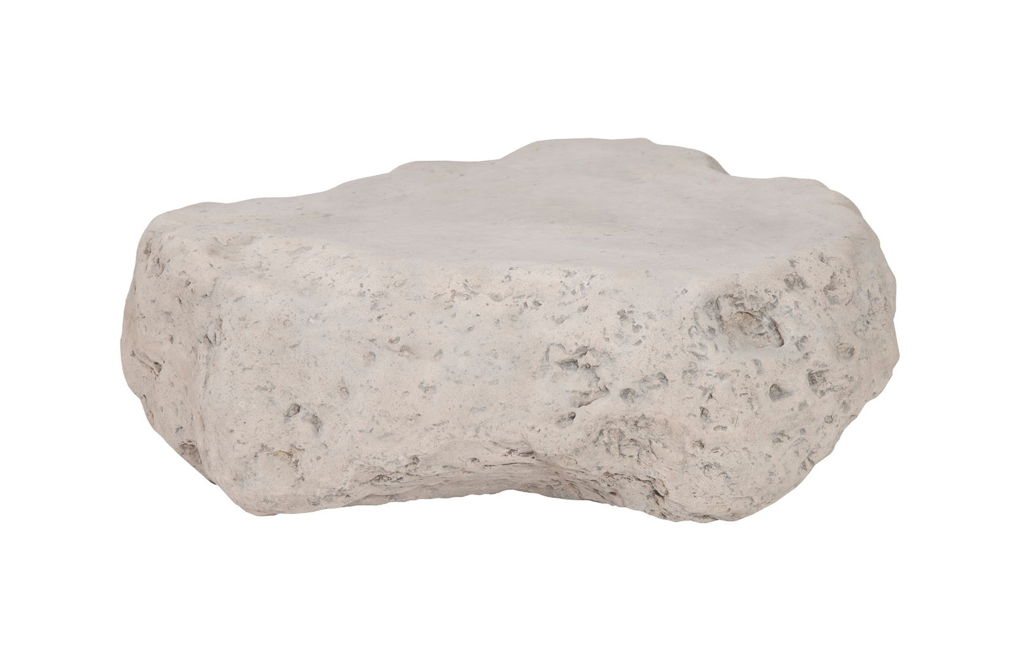 Cast Boulder Coffee Table, Roman Stone, Small
