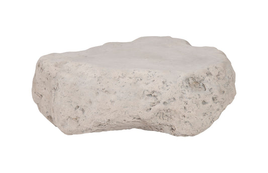 Cast Boulder Coffee Table, Roman Stone, Small